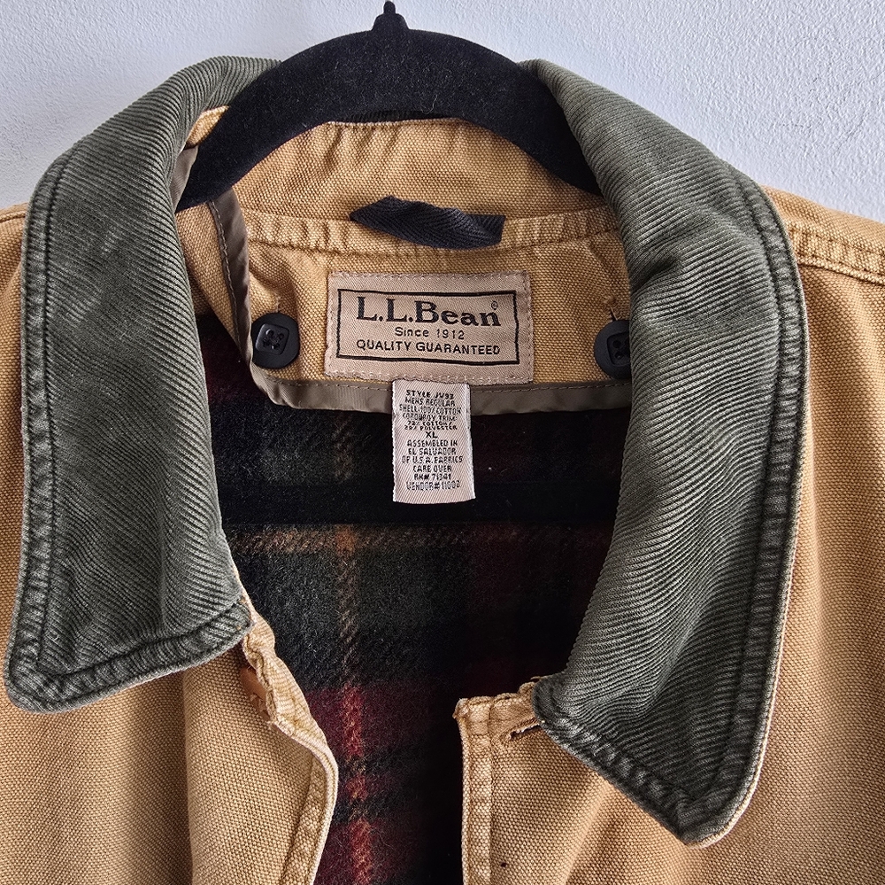 L.L. BEAN Vintage Mens Barn Jacket Field Chore Coat Blanket Lined XL - Picture 2 of 9
